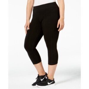 Ideology Plus Size Cropped Legging Size 3X Black Athleisure Gym Workout Walking